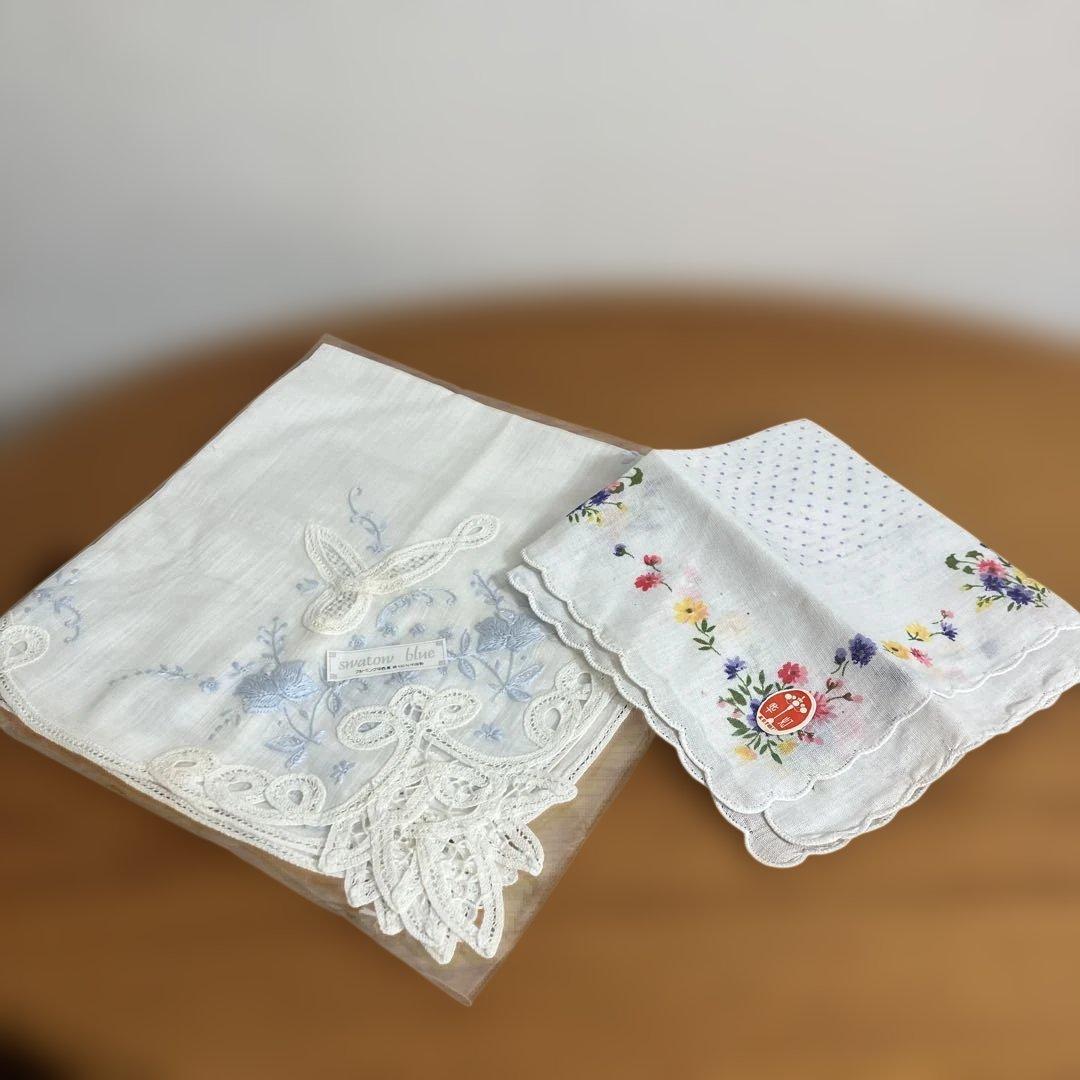 スワトウ刺繍 ハンカチ 2枚 - メルカリ