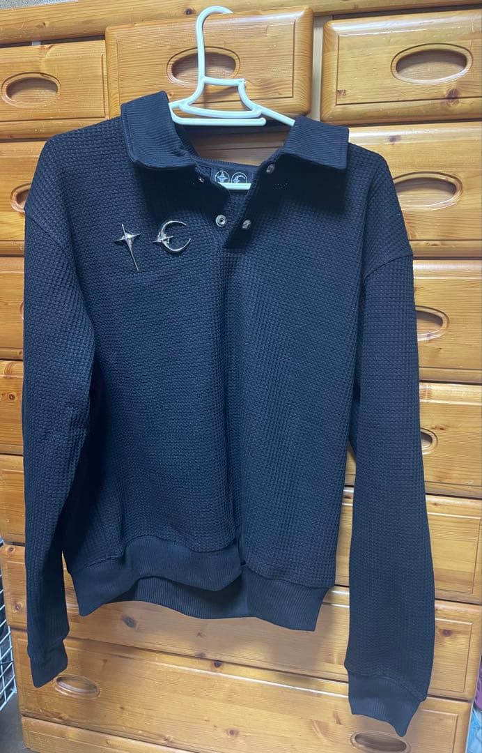 thug club サグクラブ サーマル ニット ワッフル 韓国 y2k 黒 - メルカリ