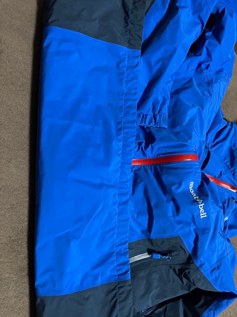 モンベル ドロワッドパーカ メンズ L 青　ゴアテックス 登山 スノボウェア上下