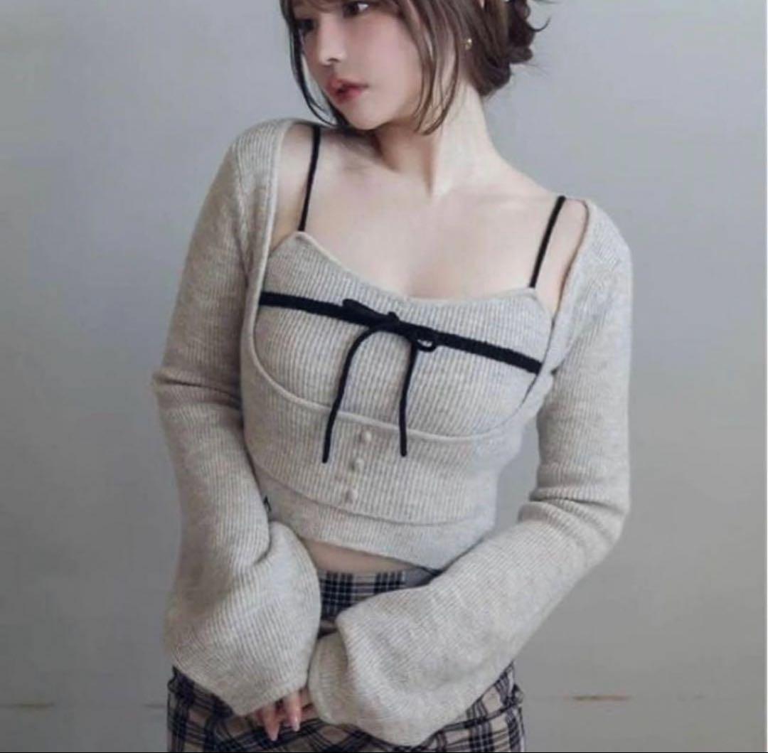 andmary Natalie ribbon set beige - メルカリ