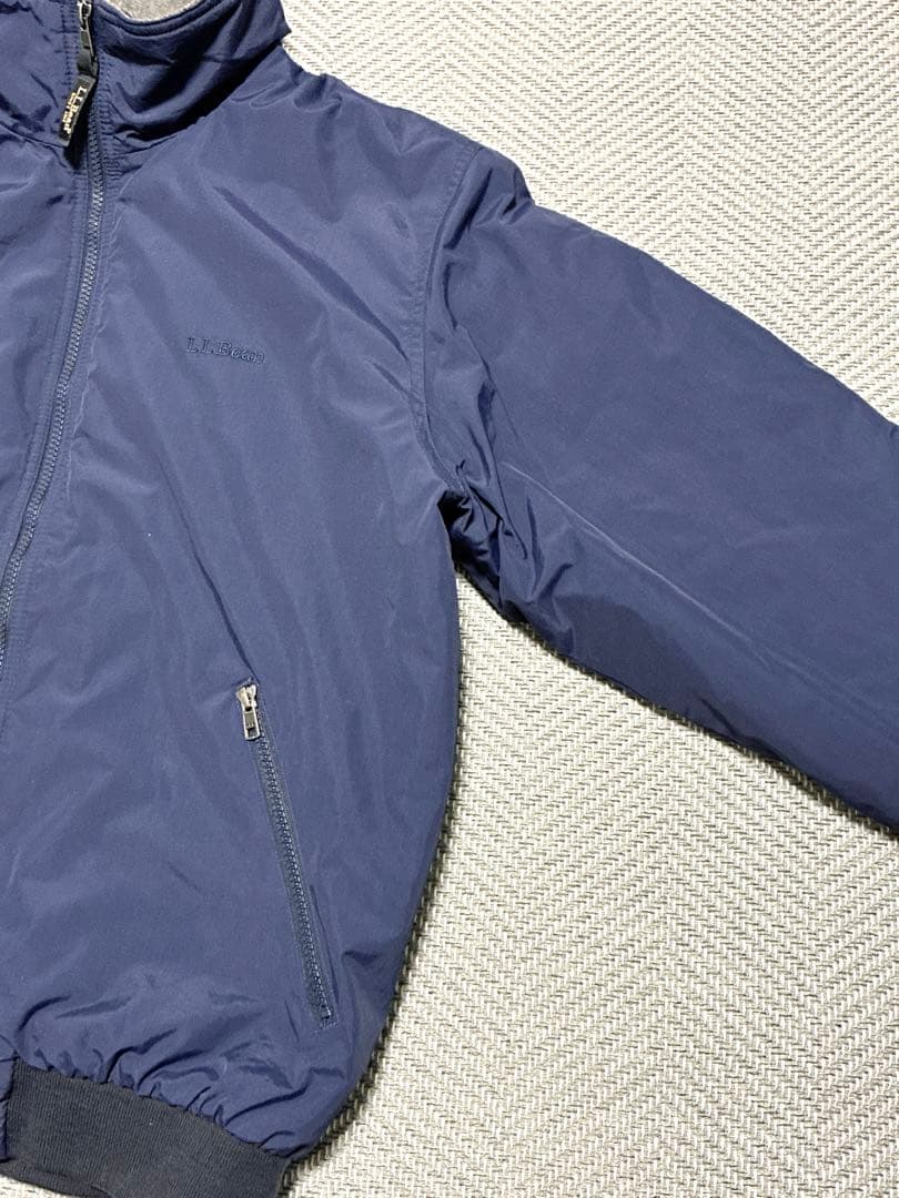 美品 00s L.L.Bean ウォームアップジャケット M ネイビー フリース