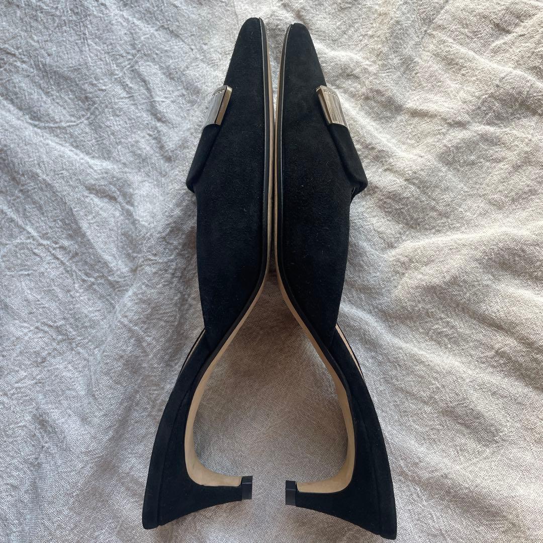 セルジオロッシ SR1 ミュール　パンプス ブラック 23.5cm 黒　37