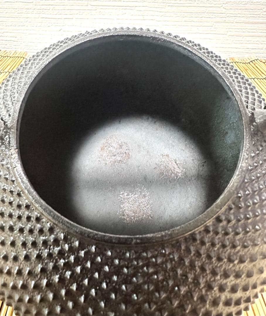 新品、付属品付　二十七代釜師 有坂 安太郎作　１２型アラレ　Momo様 売約済み