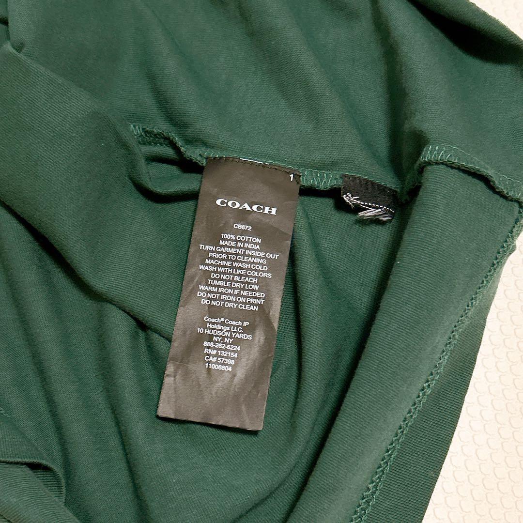 ひ*ん様 【未使用品】ロング Tシャツ 緑　コーチ　COACH 長袖カットソー