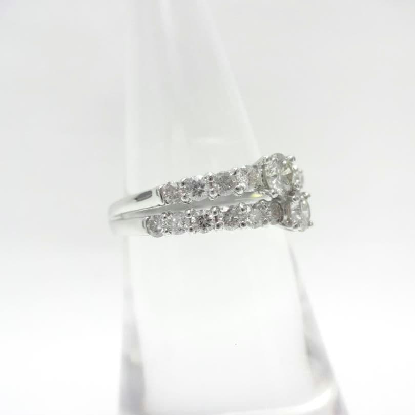 【さち様】1.00ct　ダイヤモンド　ダブルハーフエタニティ　リング　プラチナ