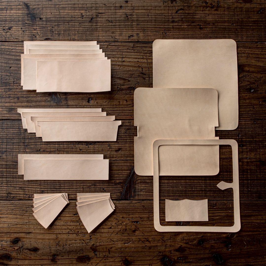 メンズ 本革 フルレザー 長財布 ラウンドファスナー 生成り ハンドメイド