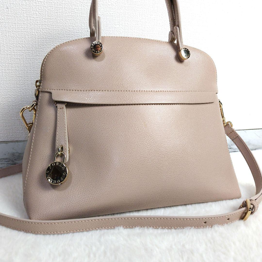 ✨美品✨FURLA　フルラ　パイパー　2way ショルダーバッグ　ベージュ