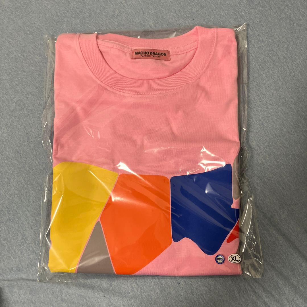 マッチョドラゴン Tシャツ ピンクXLサイズ 新品未使用品 藤波辰爾の名盤「マッチョ・ドラゴン」モチーフの新Tシャツ発売
