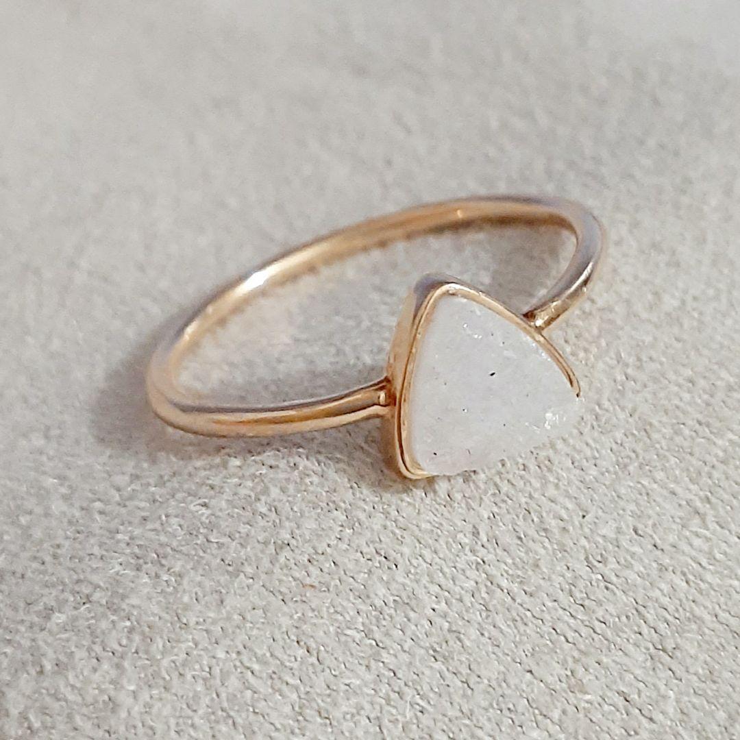 アガット K10YG ドルジークォーツ リング - メルカリ