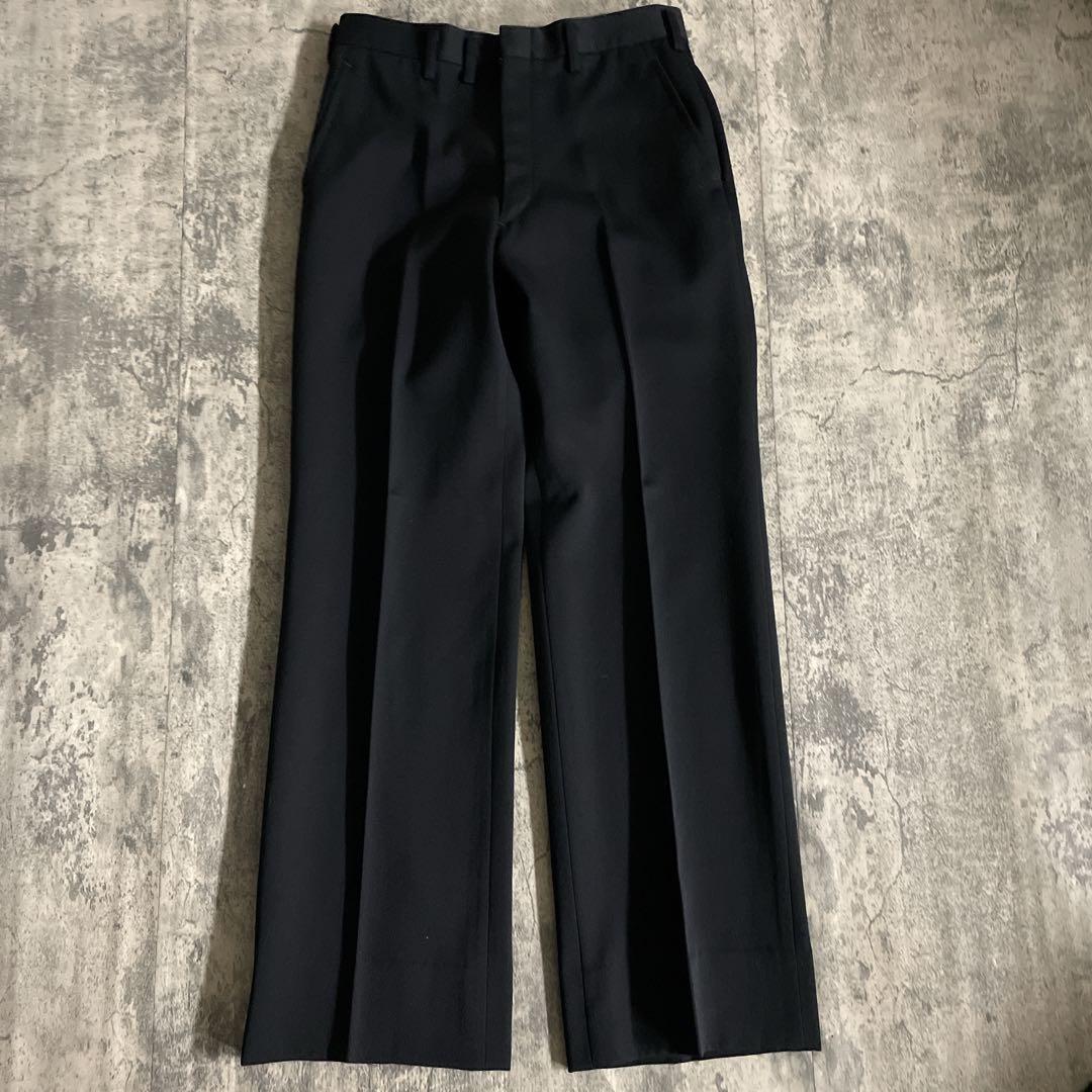 極美品 Apollo特注 極上ブラックウール ダブルスーツ 黒艶