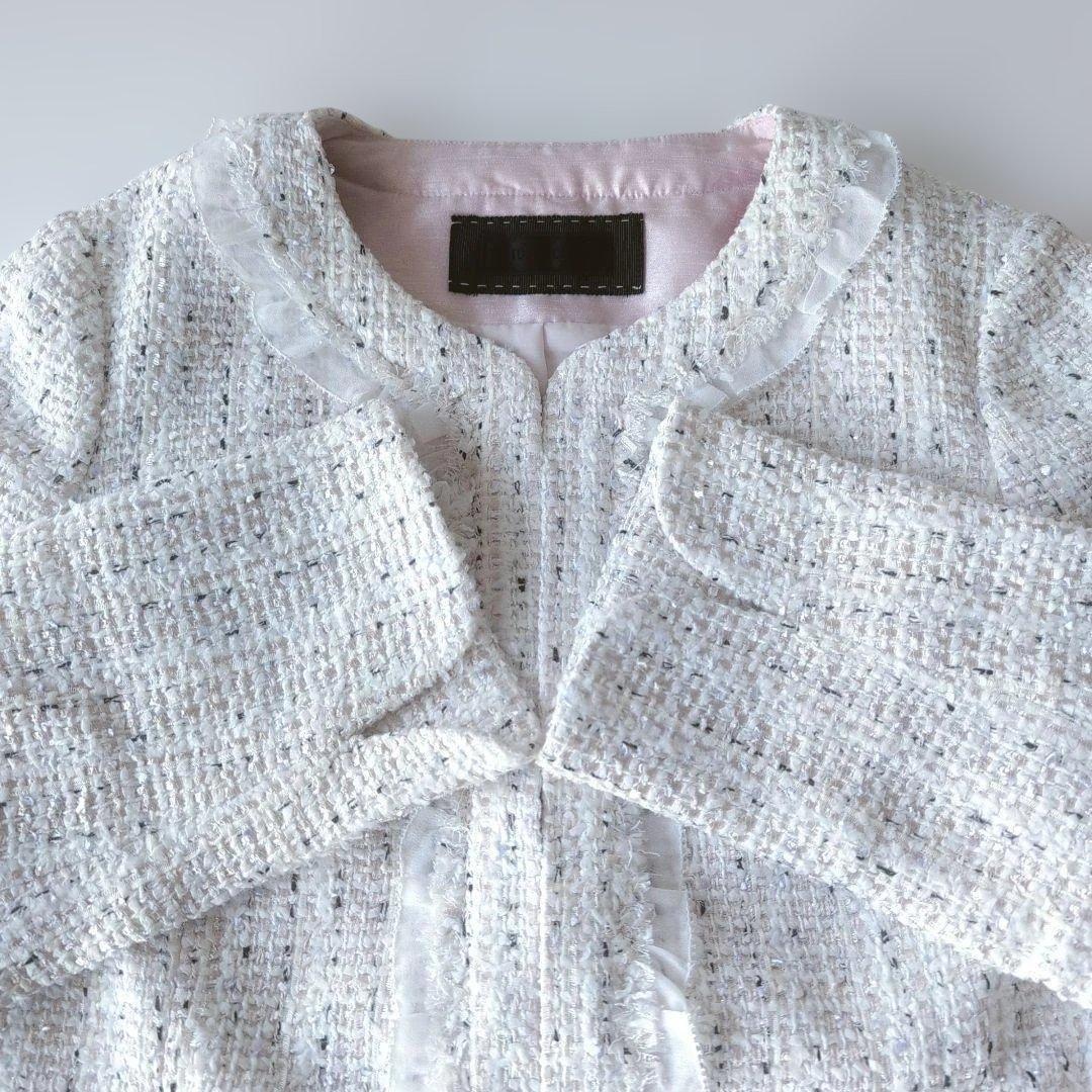 2023トゥービーシックファンシーツイートノーカラージャケット82500円　42