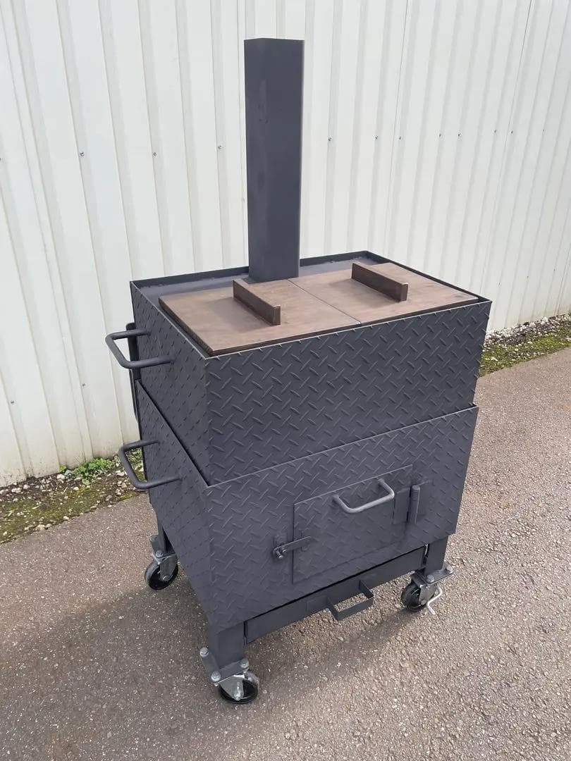 【新品・鉄製】石焼いも焼き機・BBQ鉄板焼き機　※引き取り限定‼