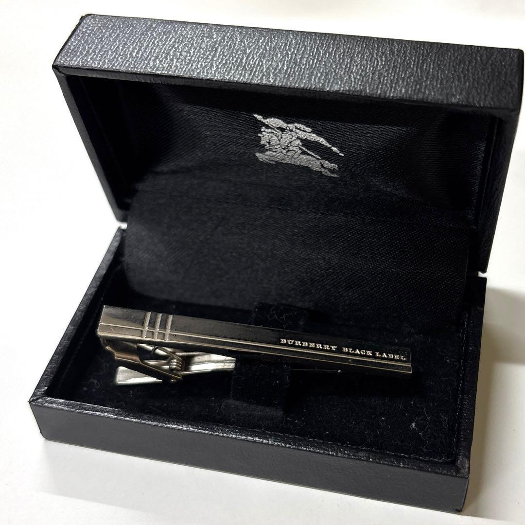 BURBERRY BLACK LABEL ネクタイピン シルバー - メルカリ