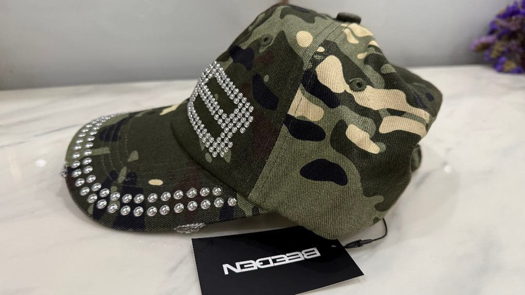 BEEDEN BD スタッズ ダメージキャップ マルチカラー 未使用 迷彩#15