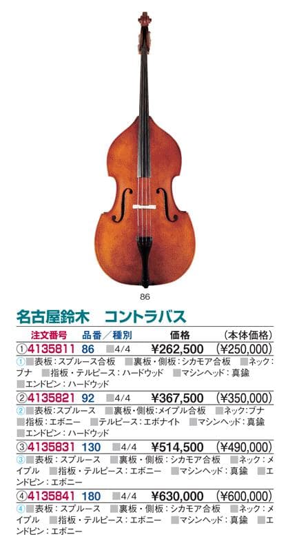 Ooo様引取限定】コントラバス（SUZUKI No.180 Anno1988） - メルカリ