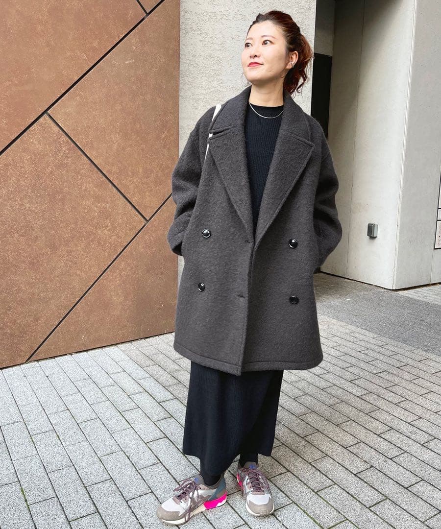 Spick&Span】ミドルシャギーコート 36 チャコールグレー - メルカリ