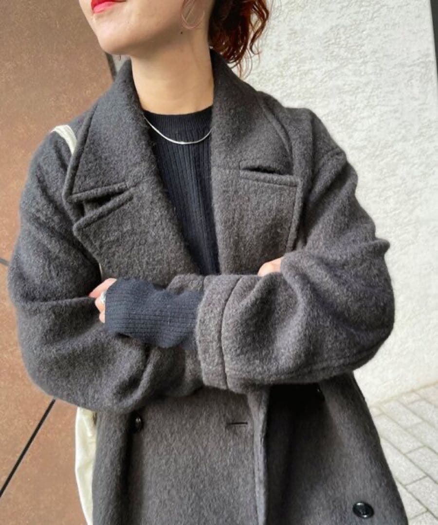 Spick&Span】ミドルシャギーコート 36 チャコールグレー - メルカリ