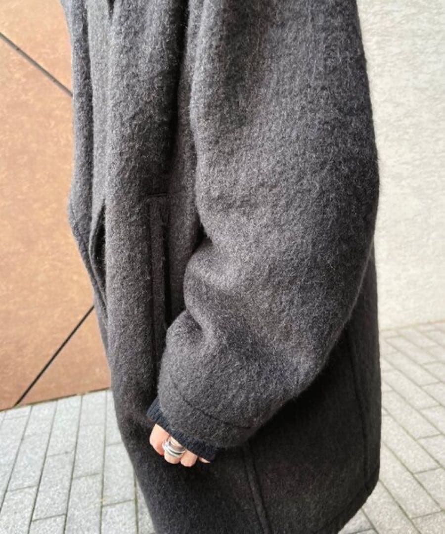 Spick&Span】ミドルシャギーコート 36 チャコールグレー - メルカリ