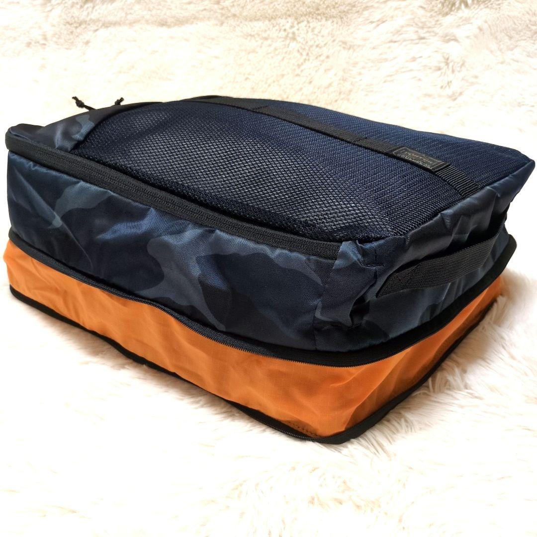 超美品】PORTER EFFECT ポーチ L ウッドランドネイビー タグ付き