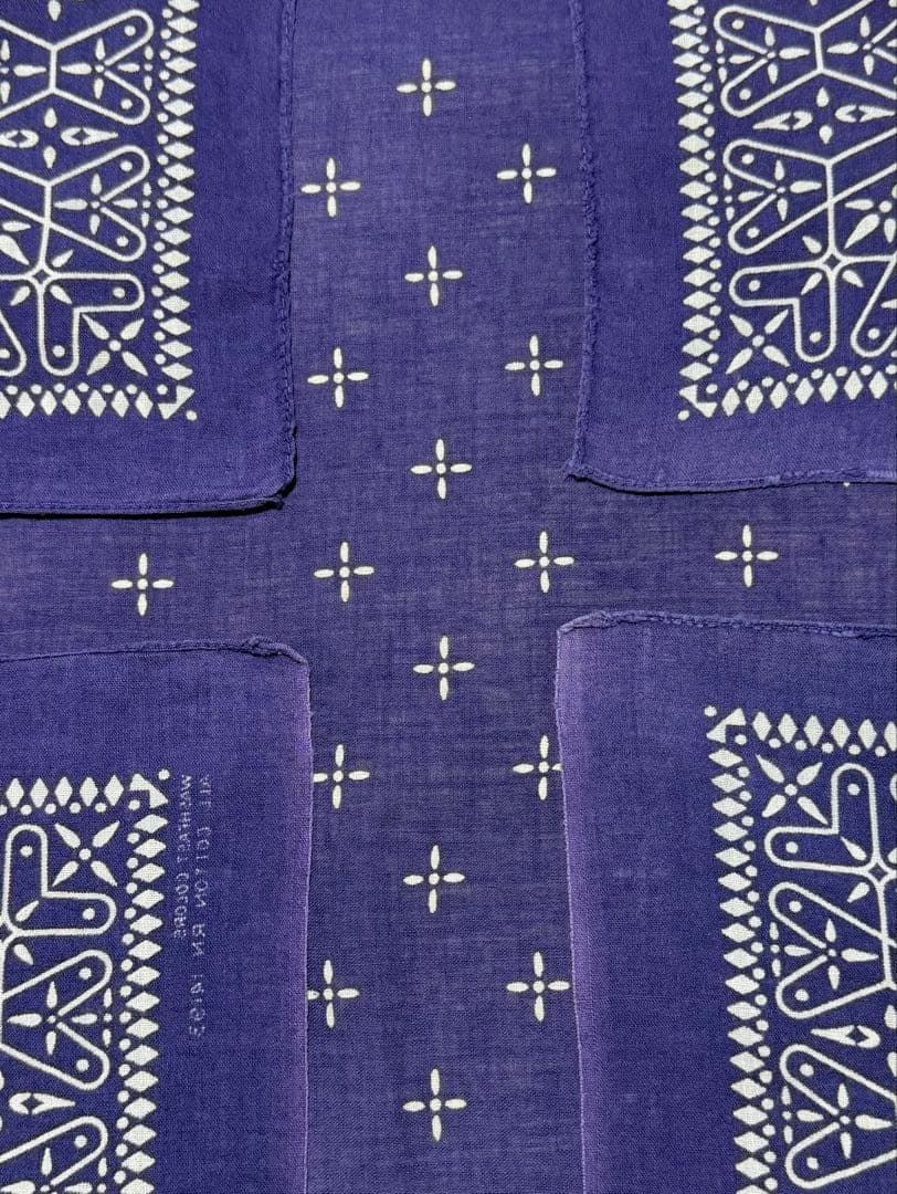 クロス柄 オリジナル ネイビー 紺 RN14193 ビンテージバンダナ 1716