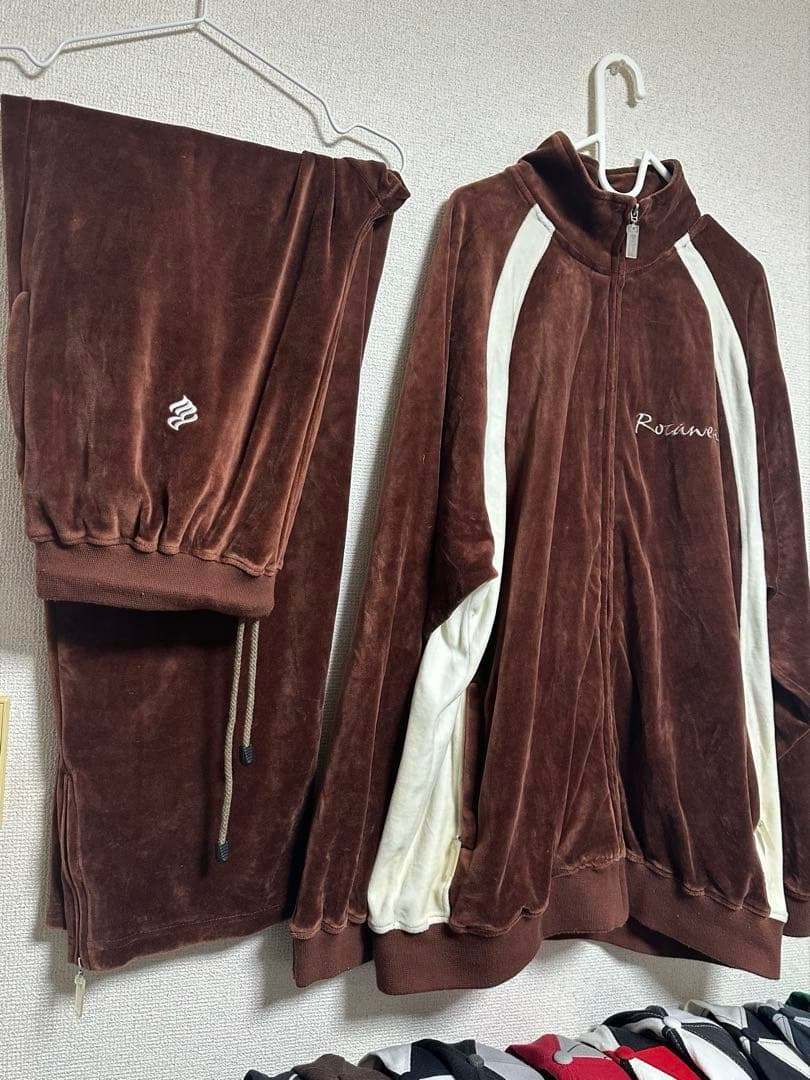 は様ロカウェア ベロア セットアップ ブラウン bboy ショーンジョン