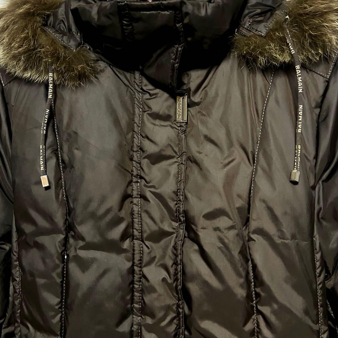 バルマン　BALMAIN ブルーフォックスファー付　ダウンコート　100