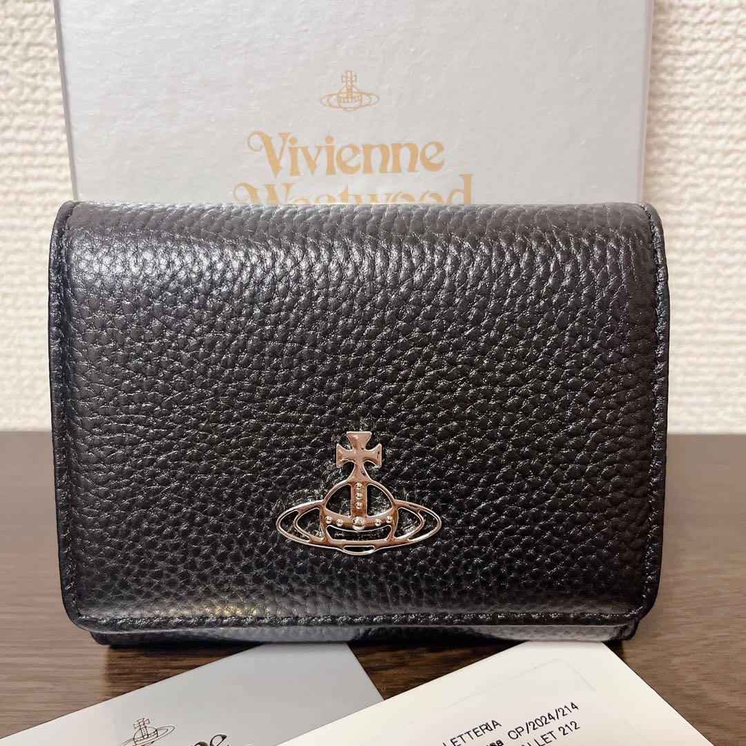 VivienneWestwood ミニ財布 ブラック シルバー 三つ折り財布の通販はau