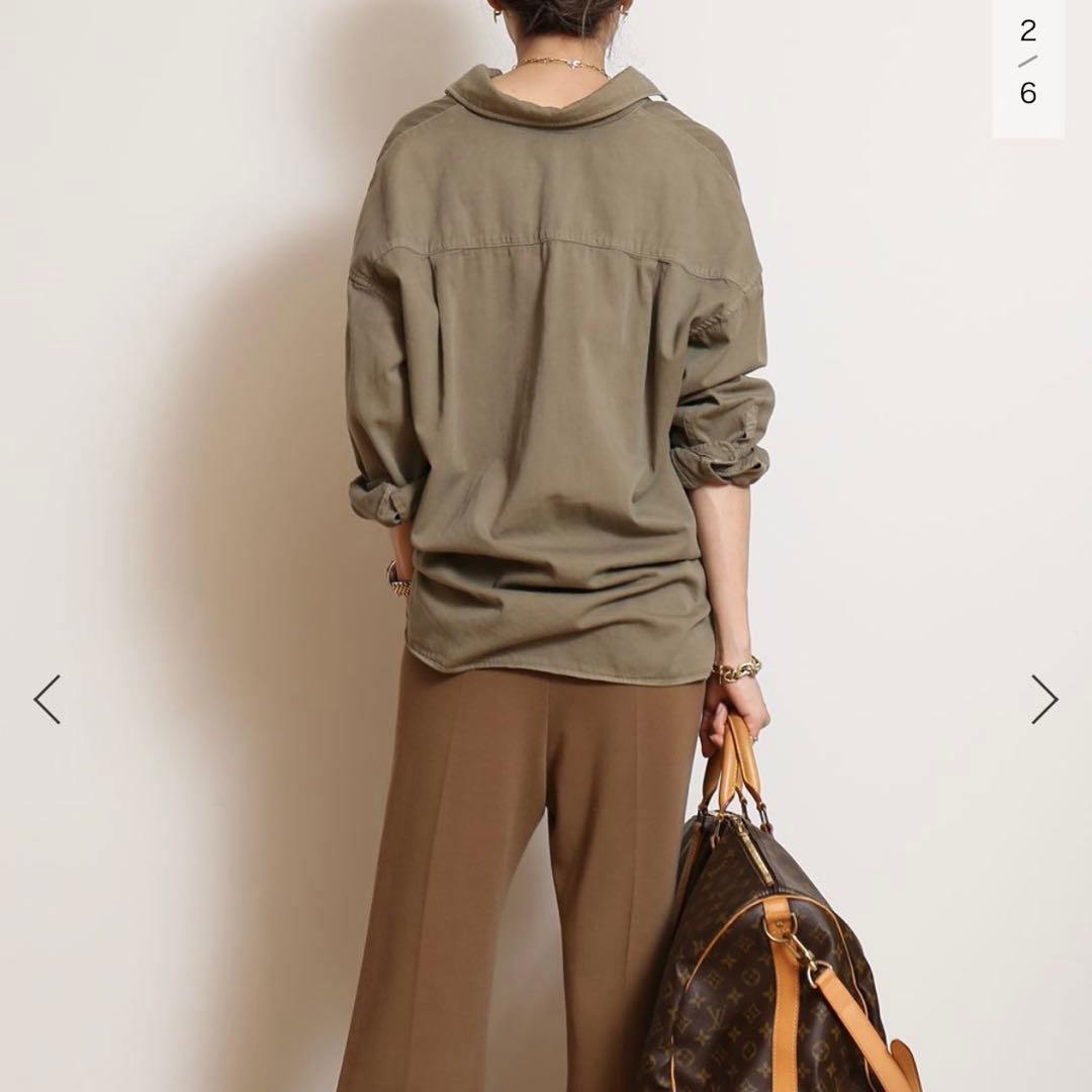 2024 ドゥーズィエムクラス badassシャツ カーキ オーバーサイズ