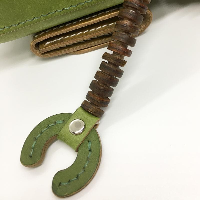 【本革】スマホショルダーバッグ レザーポーチ ウォレット お財布 ハンドメイド