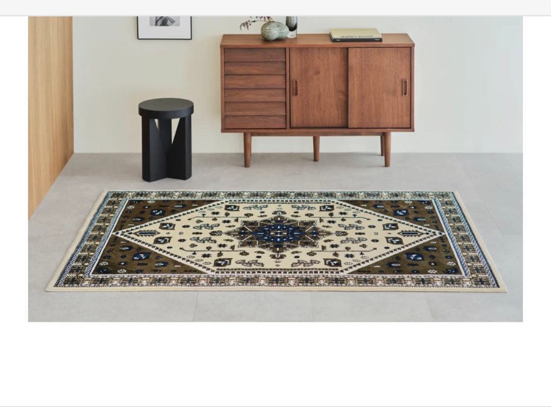 unico KAMIL(カミル)ラグ 100×140cm アイボリー - メルカリ