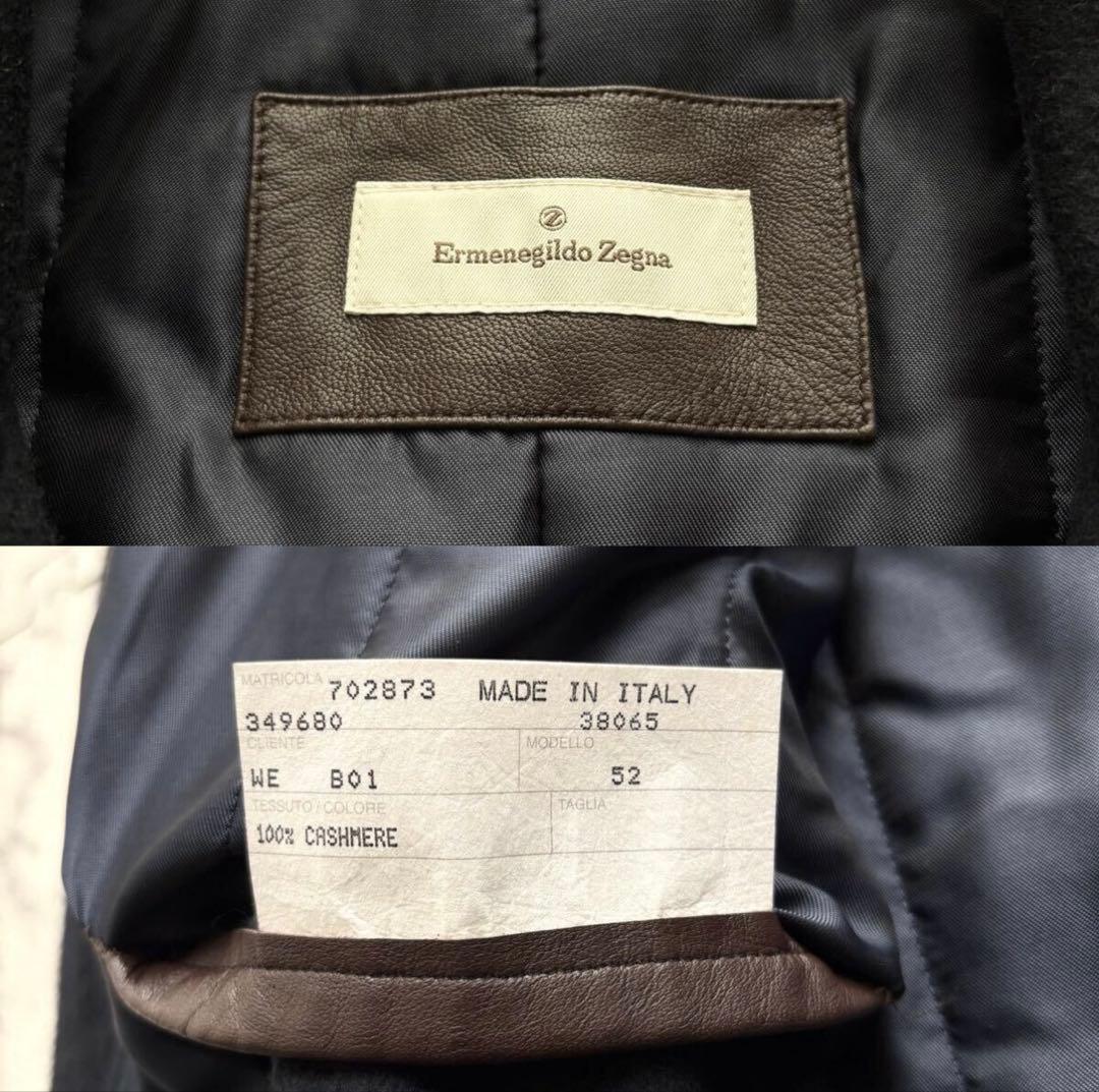 極美品✨エルメネジルドゼニア 最高級革タグ カシミヤ100% チェスター