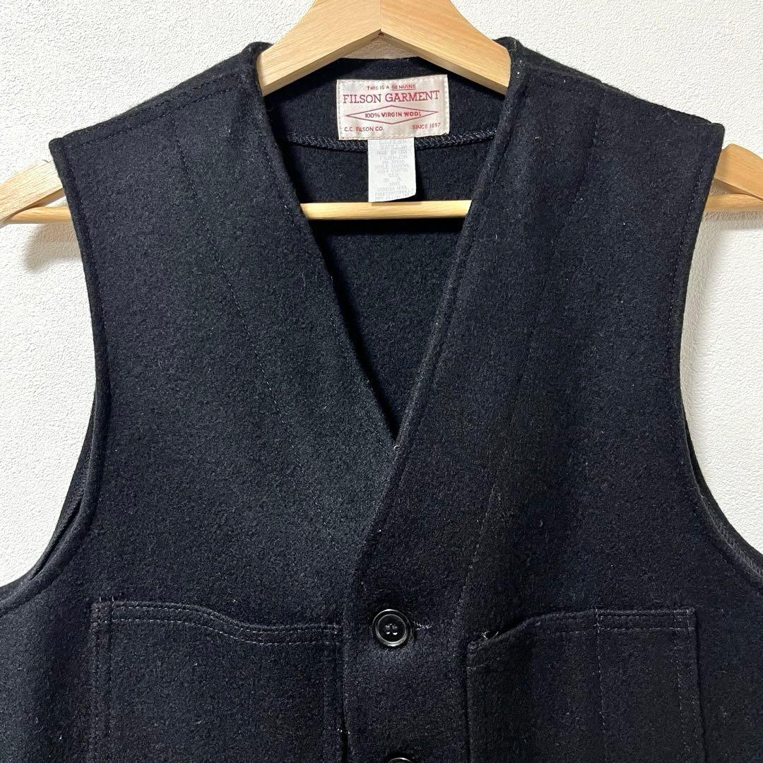 《FILSON》MACKINAW WOOL VEST BLACK 38