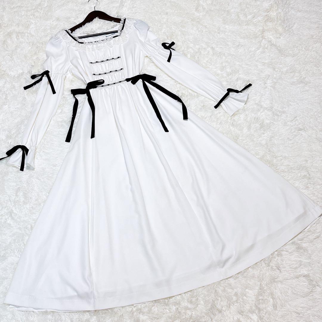 Moi-meme-Moitie 別珍リボンロングワンピース 燭台 レース - メルカリ