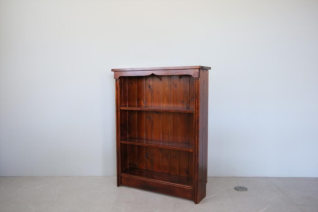 英国アンティーク木製ブックシェルフ/本棚/食器棚/飾り棚/ラック(70-318) ICHIBA（市場） 本棚 ブックラック レトロ 木製 アンティーク おしゃれ