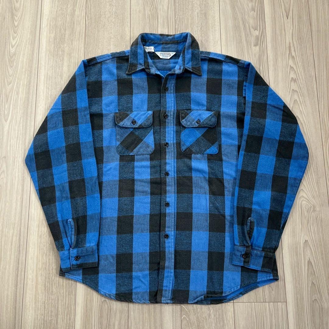 神サイズ】70〜80's FIVE BROTHER チェック ネルシャツ XL - メルカリ