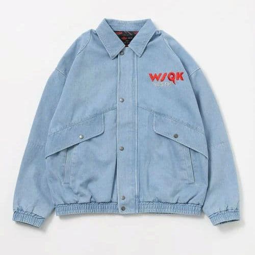 М STRANGER THINGS コラボデニムブルゾン ライトブルー - メルカリ