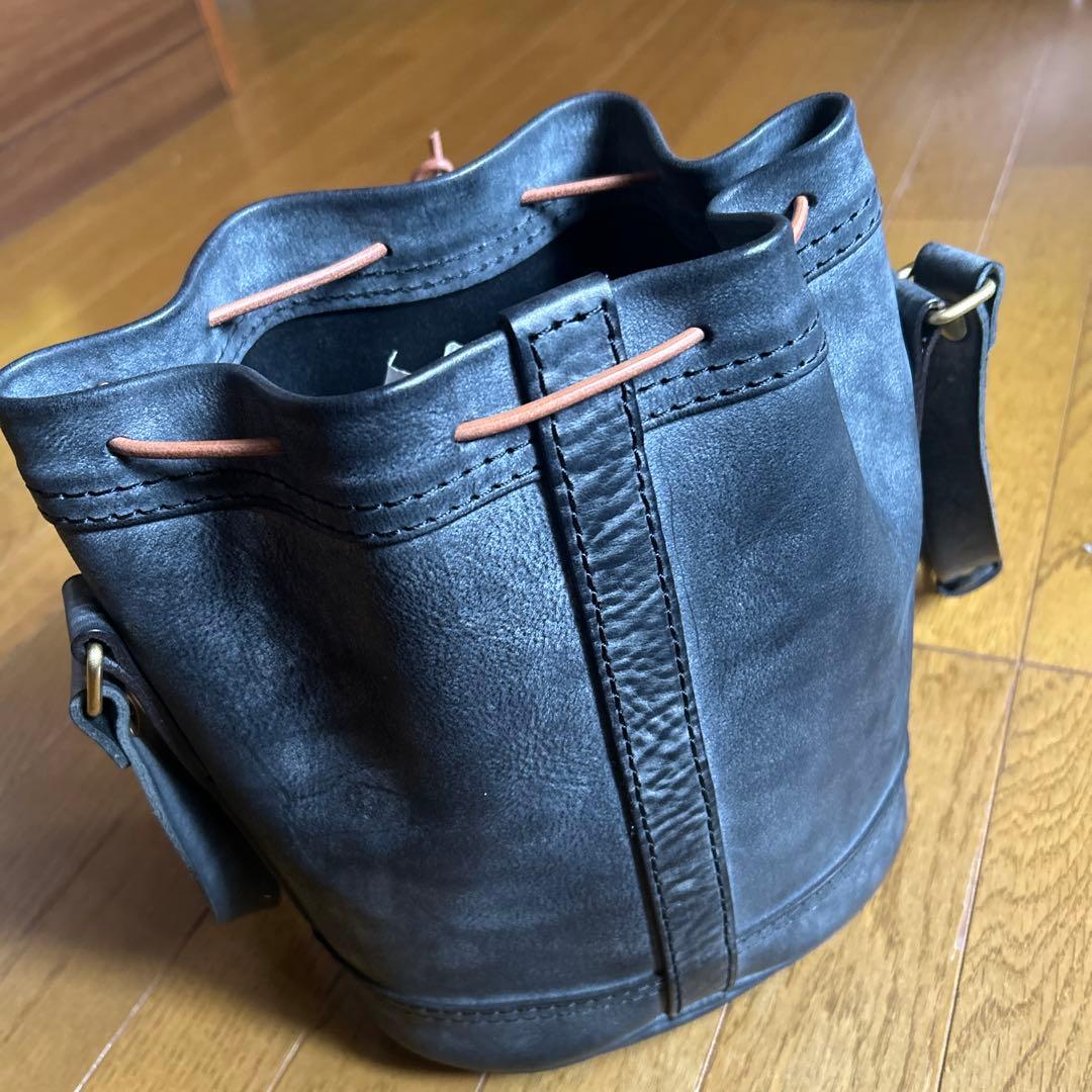 HERZ ヘルツ 巾着ショルダー CK-28-M アラスカレザー未使用品 - メルカリ