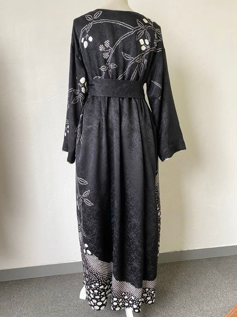 3257 着物 リメイク 羽織ワンピース型