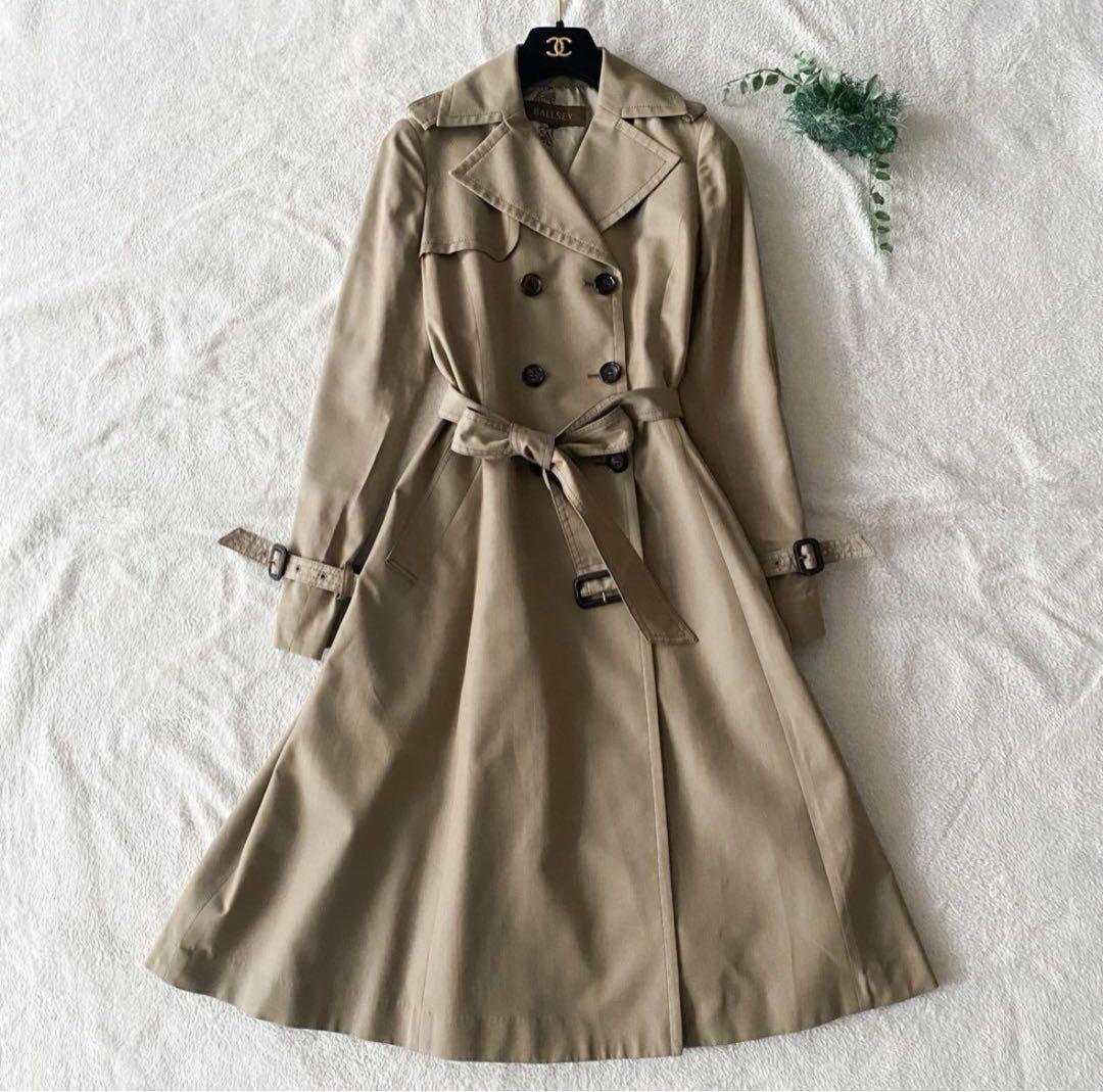 美品✨BALLSEY ボールジィ シルクウール ロングトレンチコート 38 M