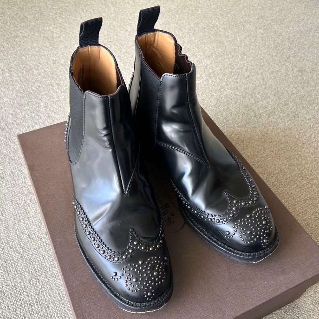 Church's チャーチ スタッズ サイドゴアブーツ