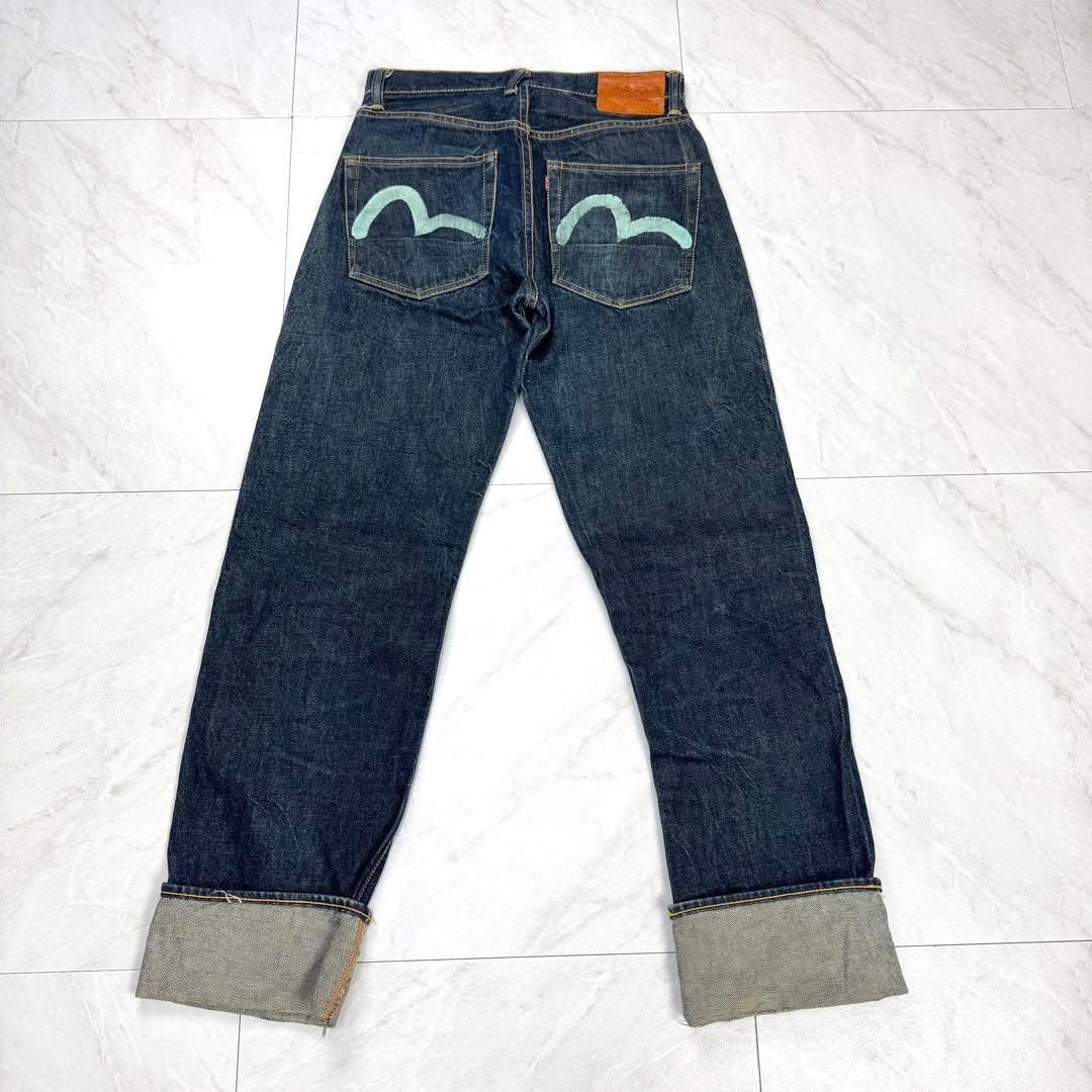 EVISU エヴィス 水色カモメ 2001 極太 虎耳 NO2 28×35 - メルカリ