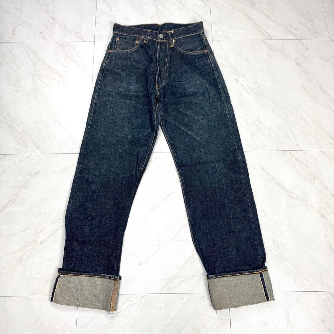 EVISU エヴィス 水色カモメ 2001 極太 虎耳 NO2 28×35 - メルカリ