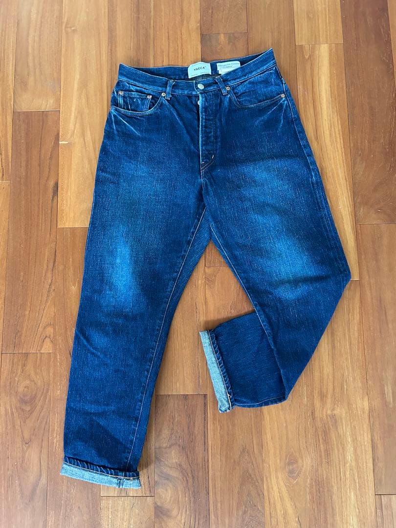 YAECA ワイドテーパードデニムパンツ 32 ヤエカ 色落ち M - メルカリ