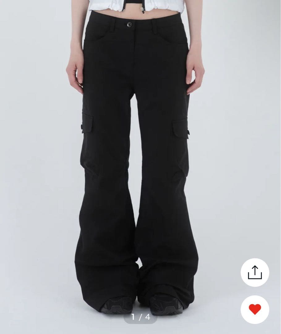 パンツ misekiseoul pocketcargobootcutpants Button Pocket Cargo Pants - nutellike | 60% - Asian Fashion Online