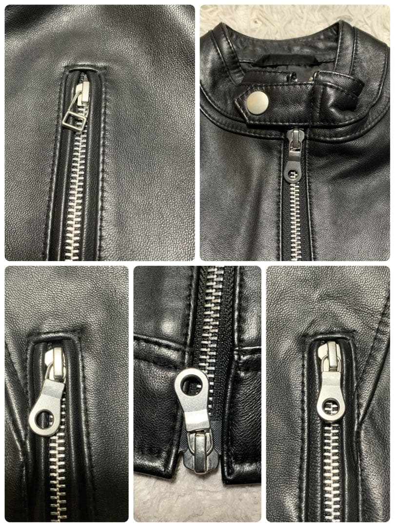 美品 Rattle Trap メンズビギ レザージャケット シングルライダース