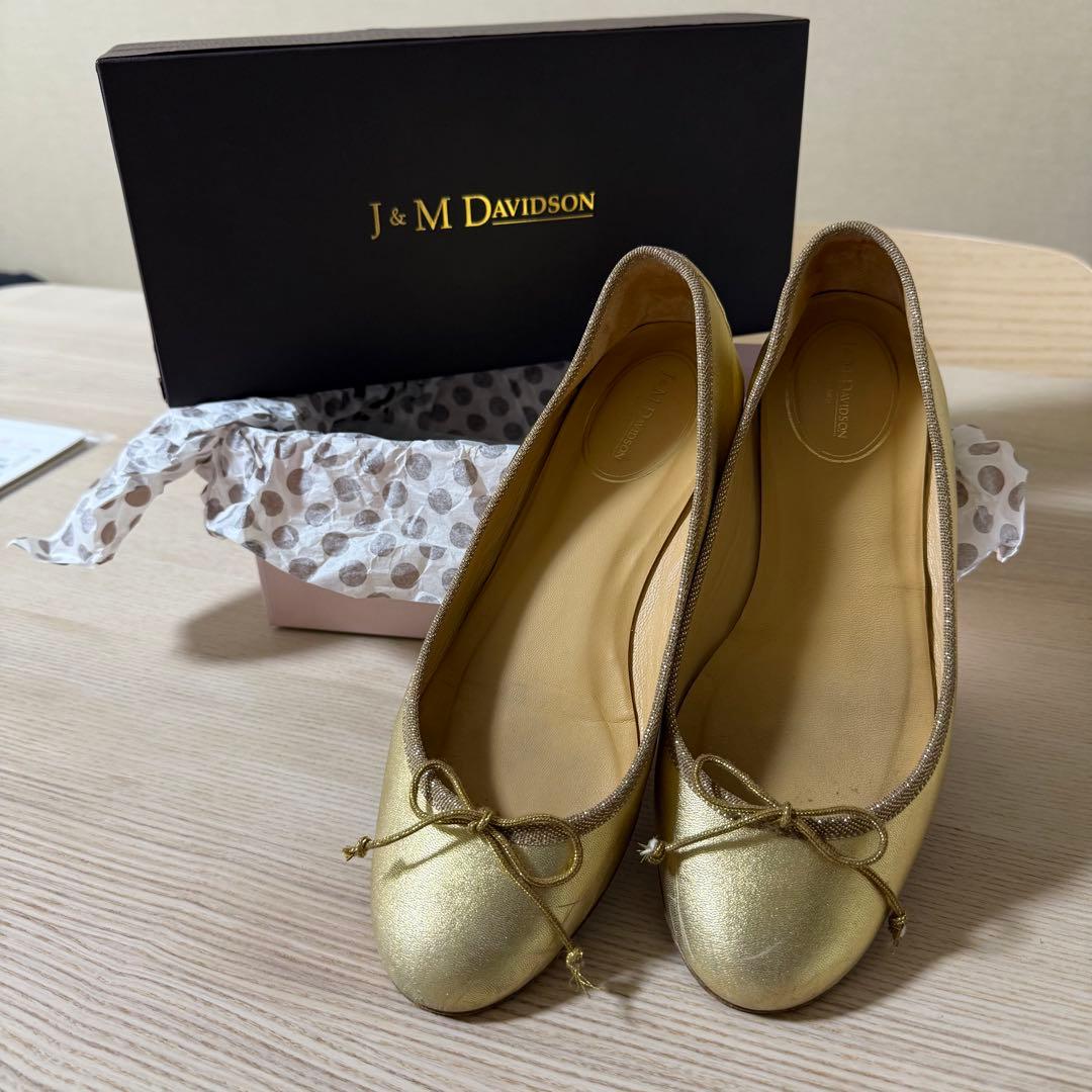 J&M DAVIDSON】バレエシューズ フラットシューズ 羊革 37 - メルカリ