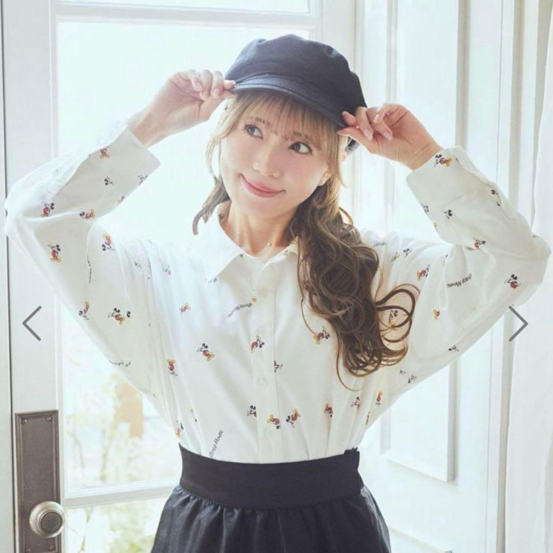 ミッキー 総柄 シャツ areeam あいにゃん アリーム ディズニー メンズ