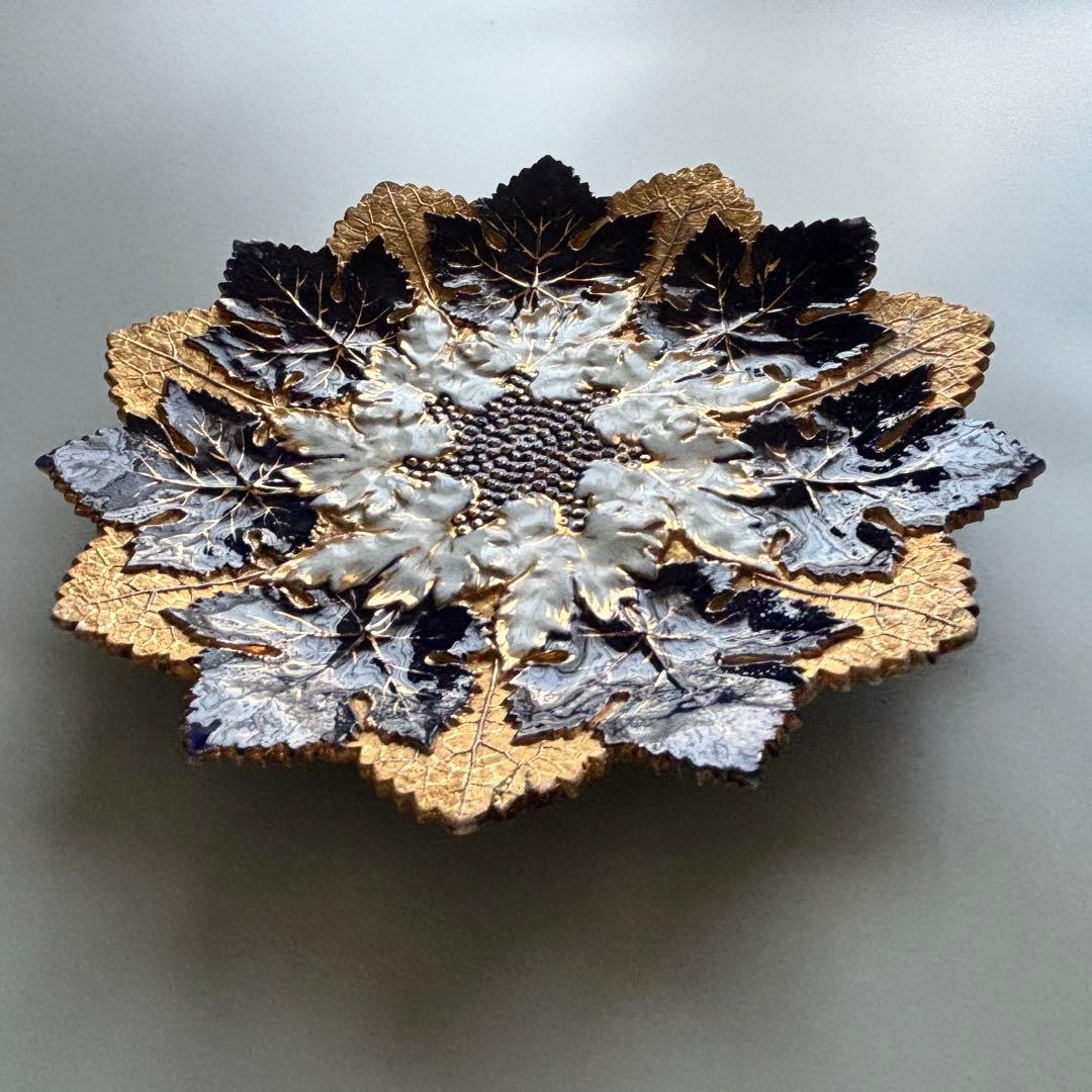 アンティーク　マイセン　豪華なリーフプレート　Meissen【稀少品・美術品】