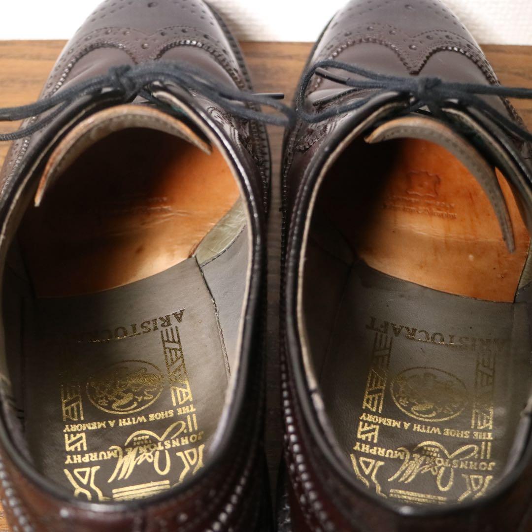 超美品】 コードバン ジョンストンマーフィー 24.5 日本製 チヨダ 革靴