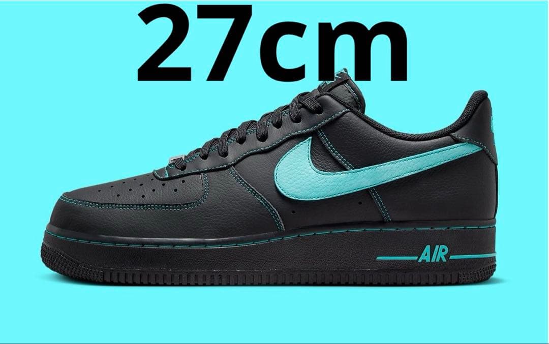 Nike Air Force 1 Lowブラックティファニー27cm鑑定済正規品 - メルカリ